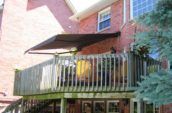 awning over backyard balcony