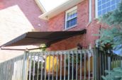 awning over backyard balcony